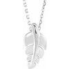 Sterling Silver 14.5x7.2 mm Leaf 16 18 inch Necklace Ref. 13309793