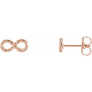 14K Rose Infinity-Inspired Rope Earrings 