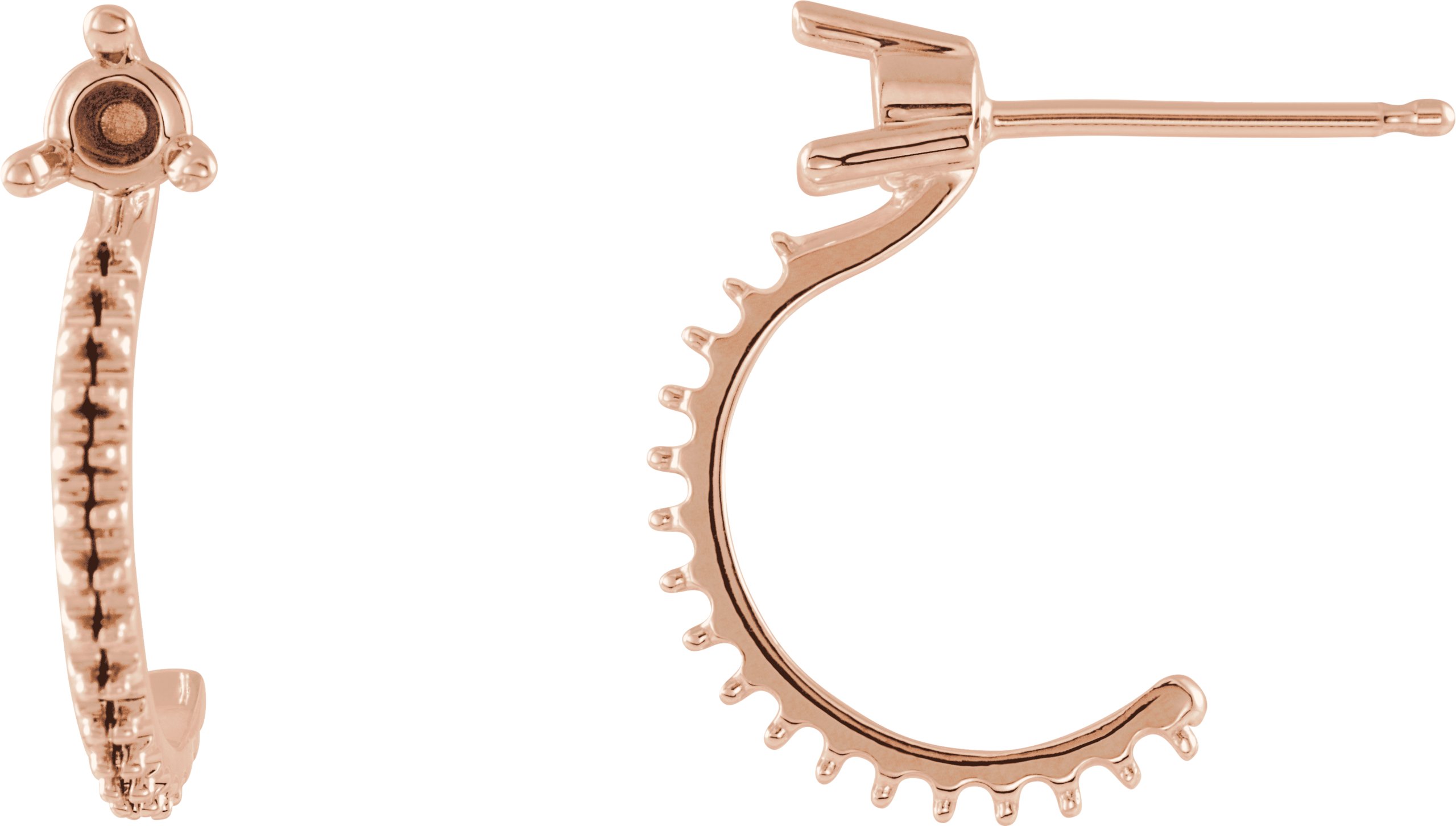 Accented J-Hoop Earrings