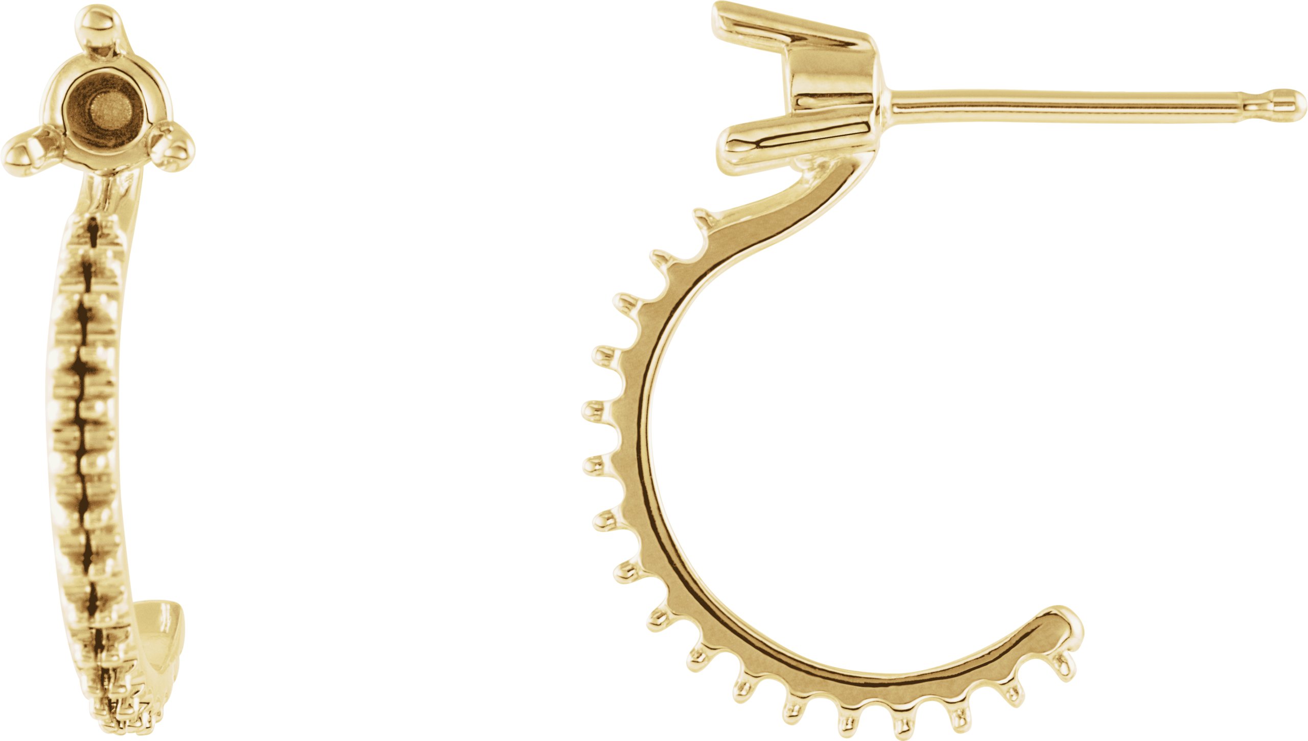Accented J-Hoop Earrings