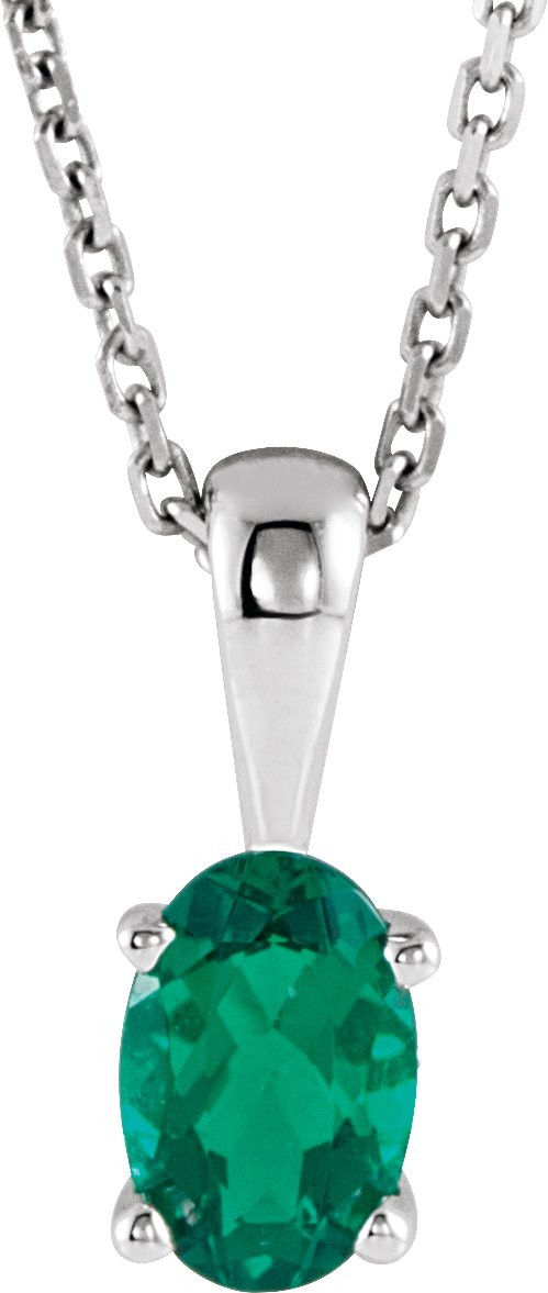 Oval 4-Prong Solitaire Necklace or Pendant
