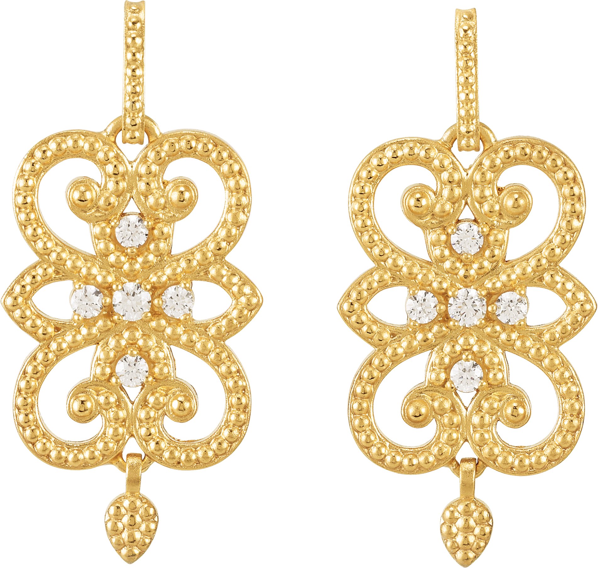 Alternative view of 1/5 CTW Natural Diamond Earrings – 14K Yellow Gold