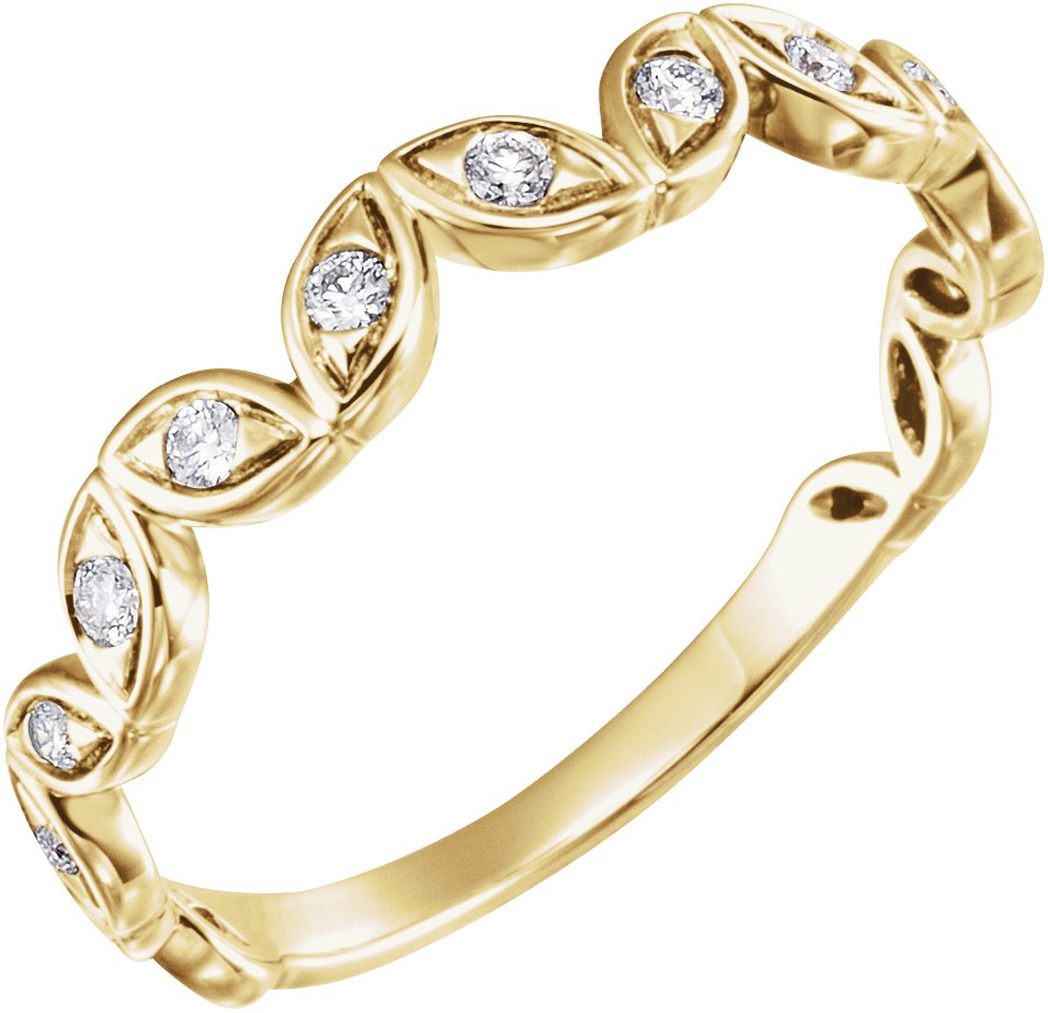 14K Yellow 1/5 CTW Diamond Anniversary Band 