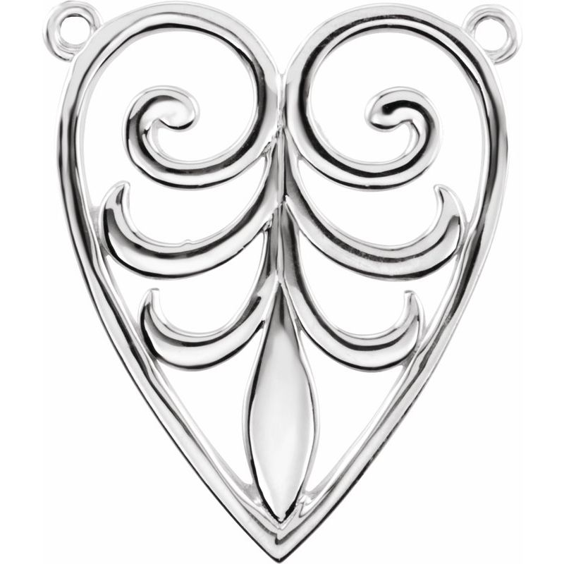 Filigree Heart Necklace or Center