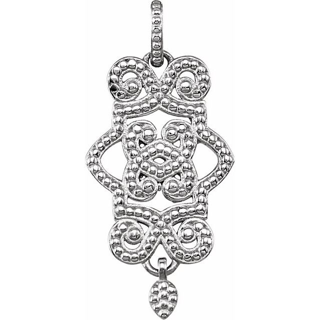 Sterling Silver Granulated Pendant