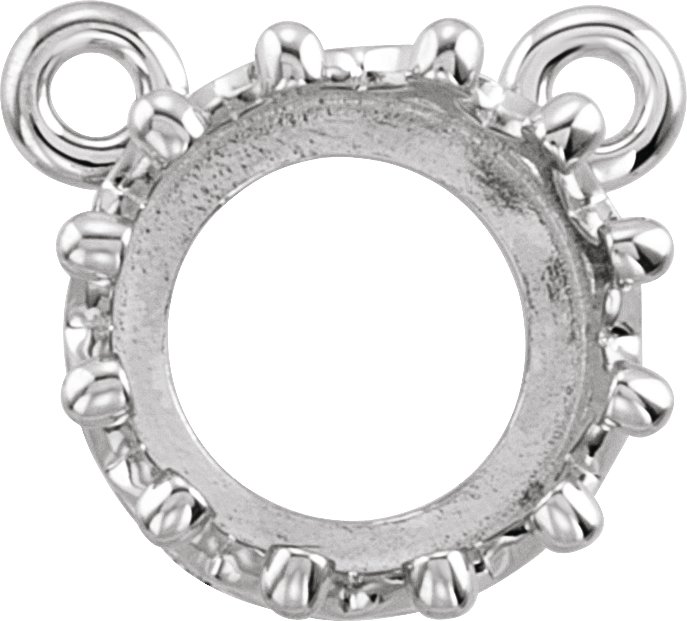 Round Cabochon Crown Necklace Center