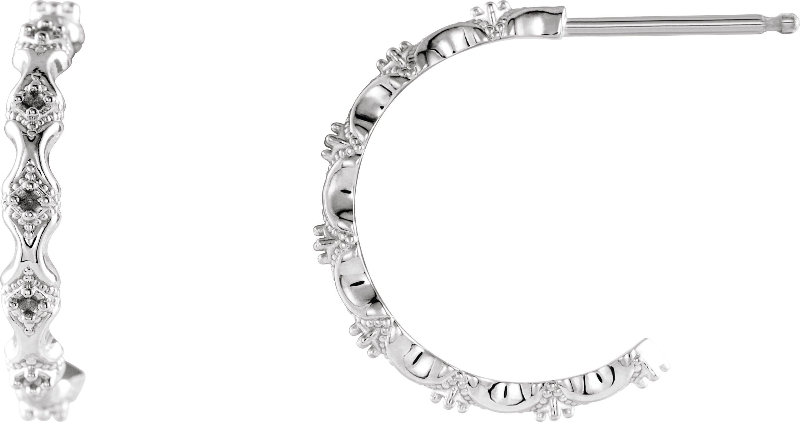 Accented Hoop Earrings