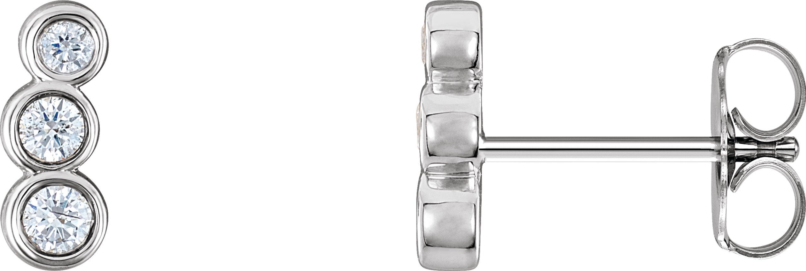 Platinum .07 CTW Diamond Petite Ear Climbers Ref. 13305327