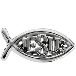Ichthus with Jesus Lapel Pin