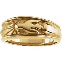 10K Yellow Holy Spirit Ring
