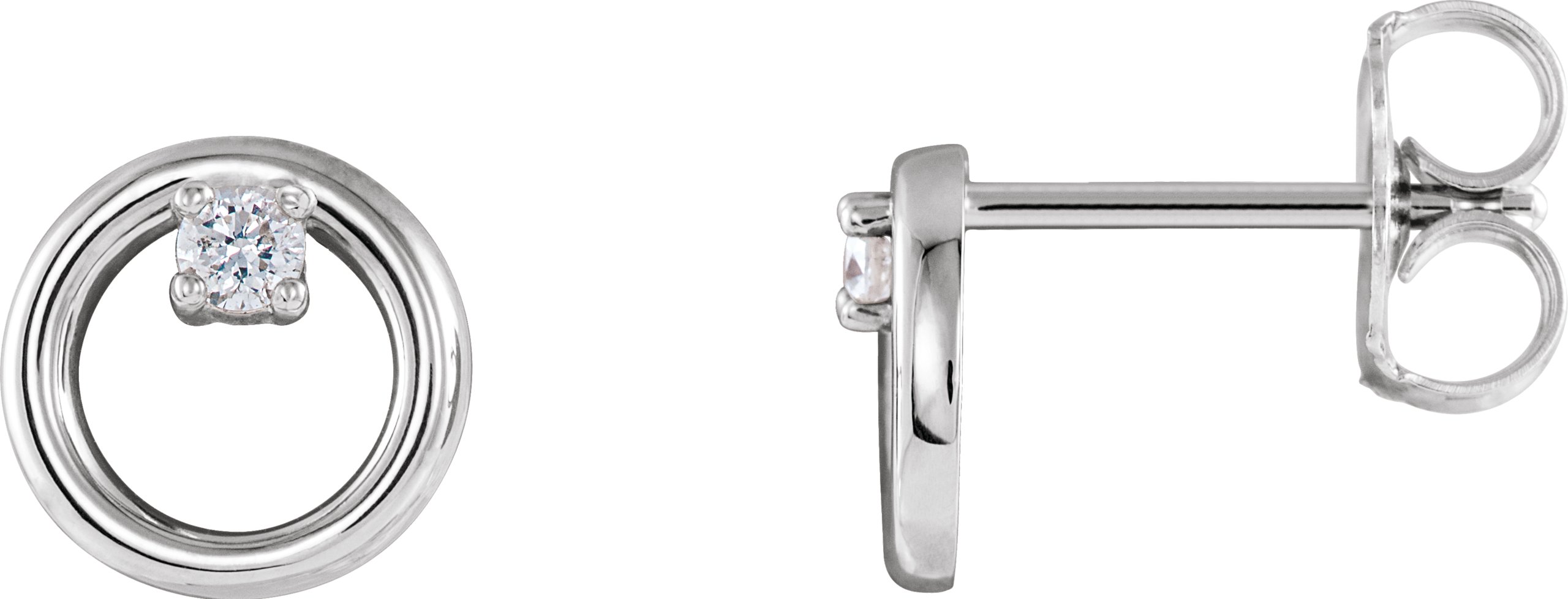 Platinum .06 CTW Diamond Circle Earrings Ref. 13314801