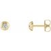 14K Yellow 1/8 CTW Natural Diamond Domed Stud Earring