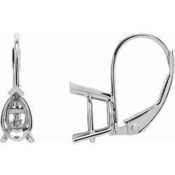 Lever Back Earring with Pear Basket