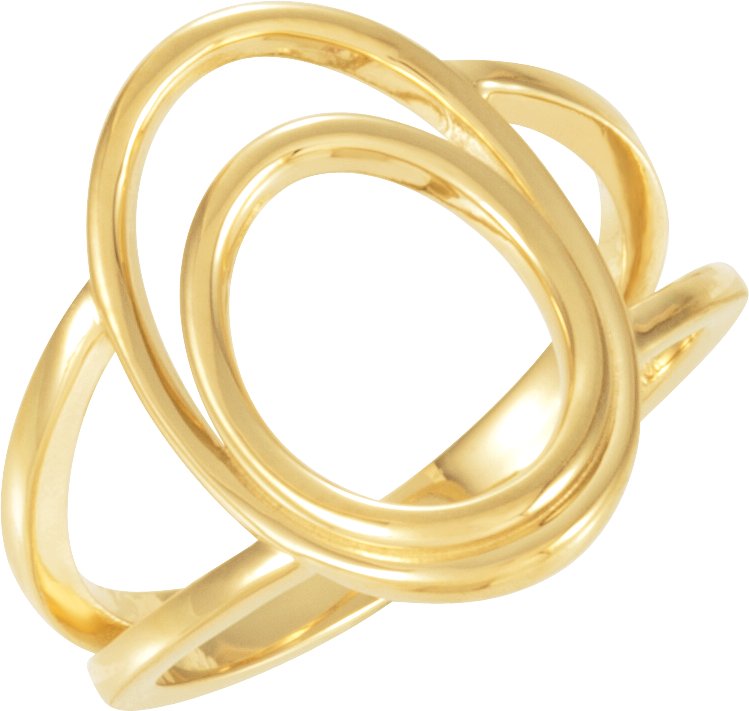 10K Yellow Freeform Ring