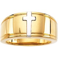 10K Yellow & White Ladies Cross Band   