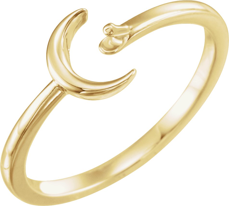 Pearl Crescent Moon Ring