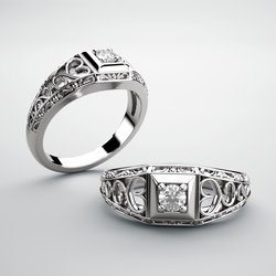Prsteň na diamanty - neosadený