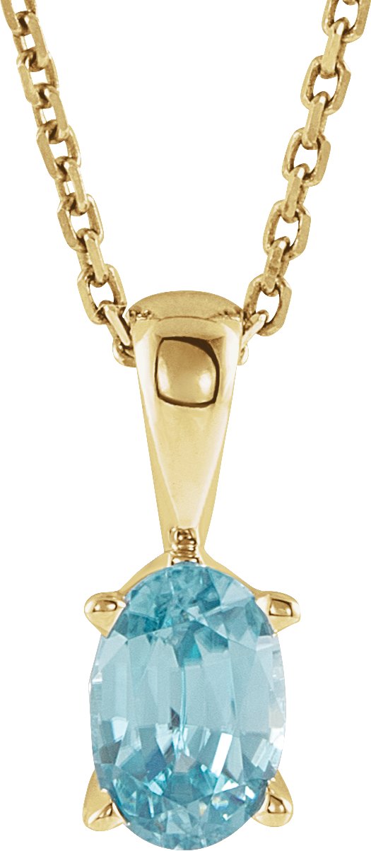 Oval 4-Prong Solitaire Necklace or Pendant