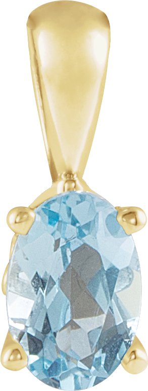 14K Yellow Aquamarine Pendant Ref. 9129204