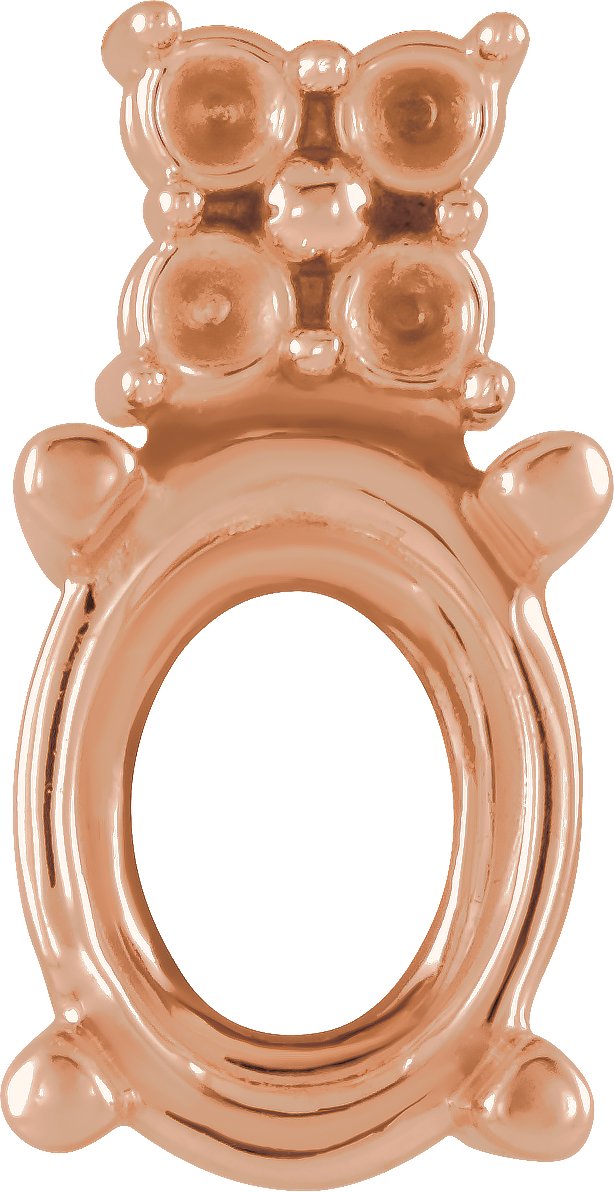 4-Prong Accented Earring Setting