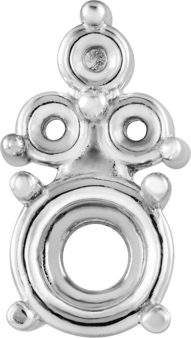 Round 4-Prong Accented Earring Setting