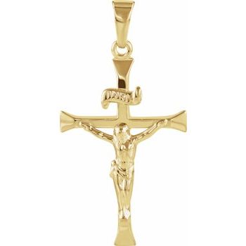 14KY 24.5 x 16mm Crucifix Pendant Ref 852925