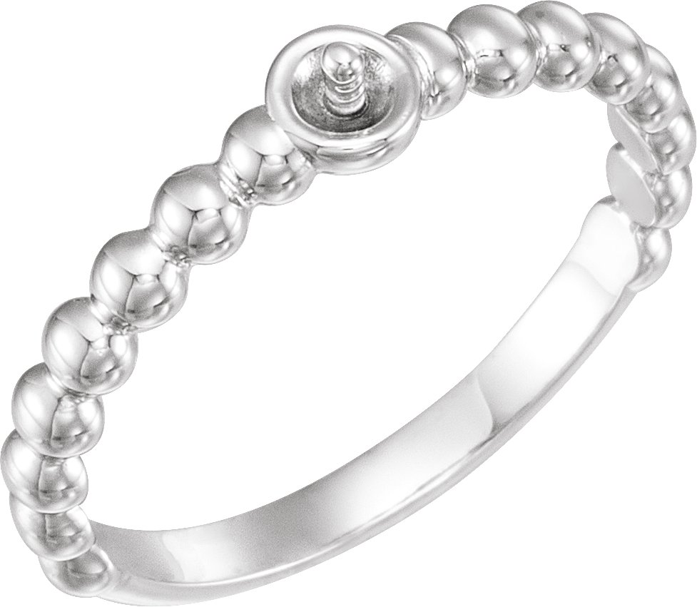 Beaded Stackable Pearl Ring