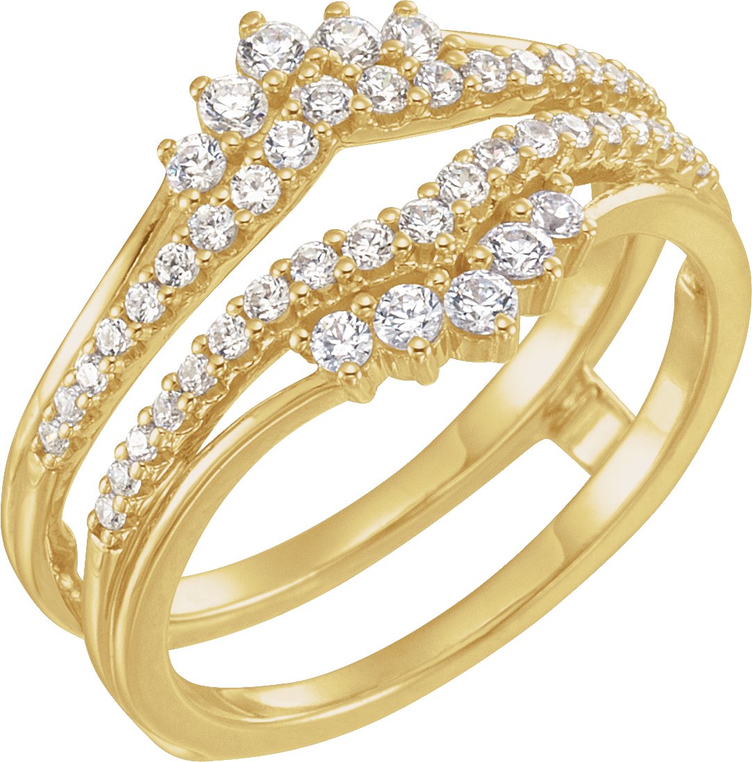 14K Yellow .50 CTW Diamond Ring Guard Ref 13310640