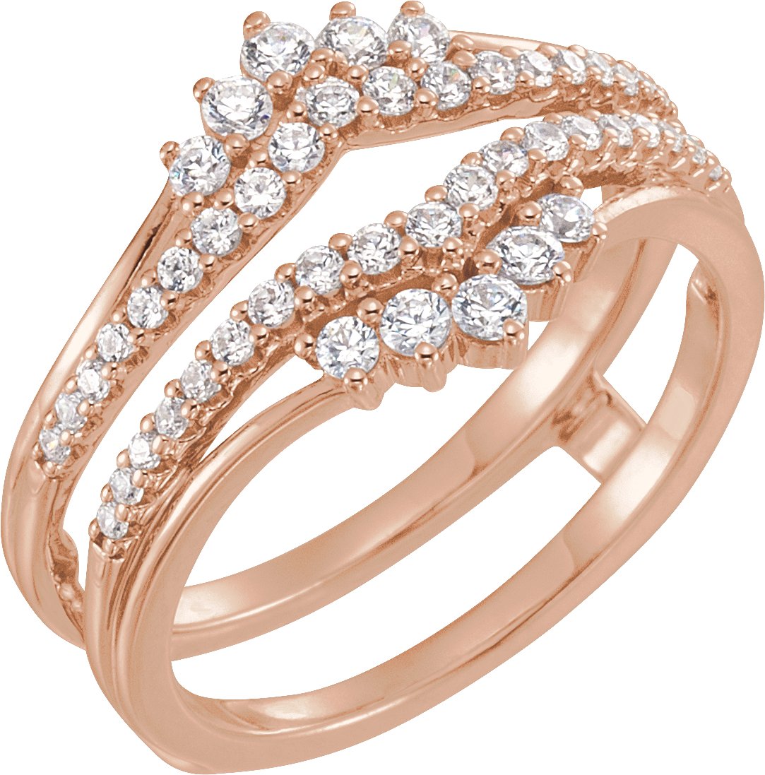 14K Rose .50 CTW Diamond Ring Guard Ref 13310642