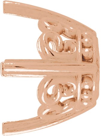 Butterfly Scroll Earring Setting