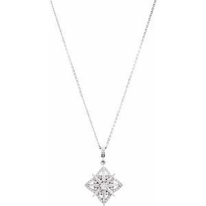 Sterling Silver 1/6 CTW Natural Diamond 18" Necklace
