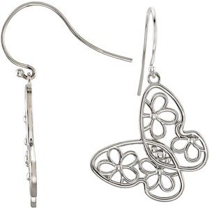 Sterling Silver Floral-Inspired Earrings