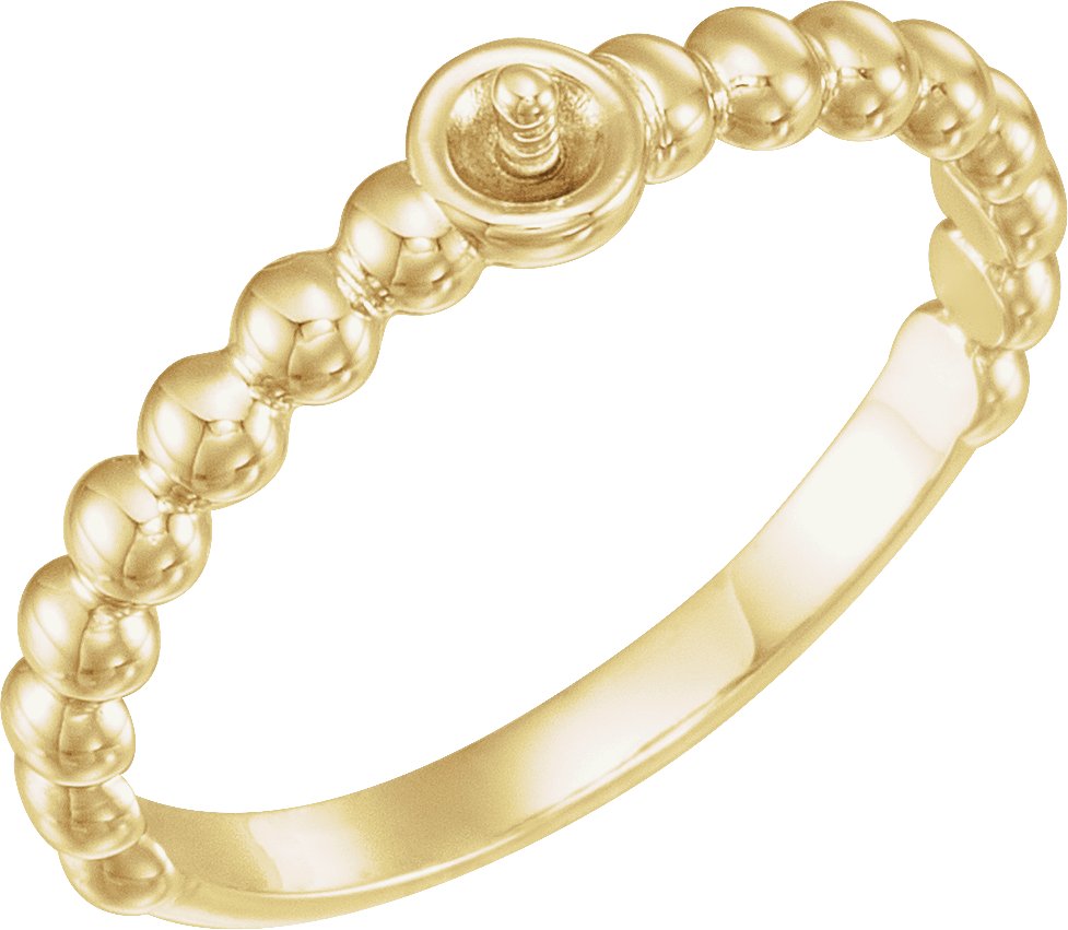 Beaded Stackable Pearl Ring