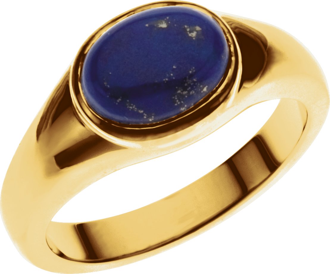Bezel-Set Ring Mounting for Oval Gemstone