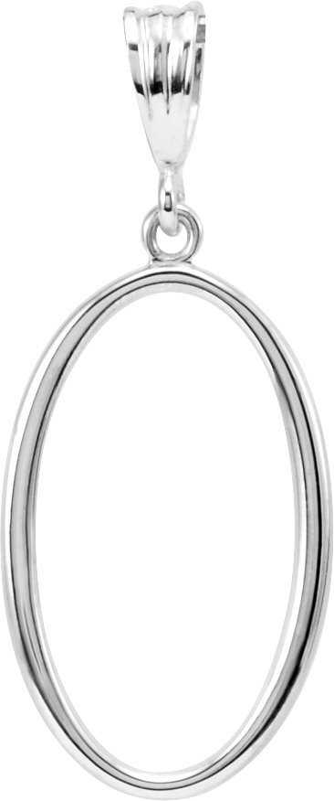 Sterling Silver Oval Pendant