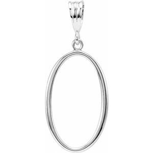Sterling Silver 30.75x13.25 mm Oval Pendant
