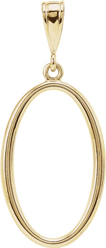 14K Yellow 30.75x13.25 mm Oval Pendant Ref. 3403415