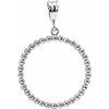 Sterling Silver Beaded Circle Silhouette Pendant Ref. 3403971