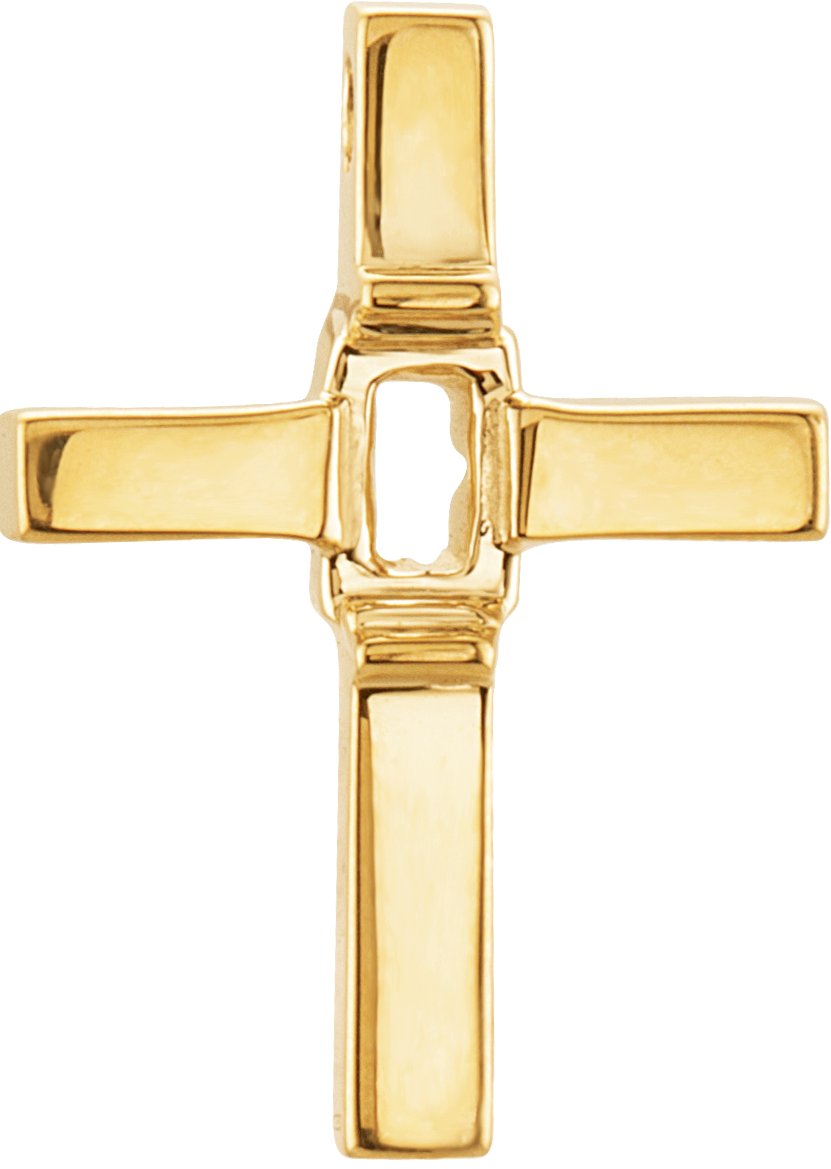 Solitaire Cross Pendant