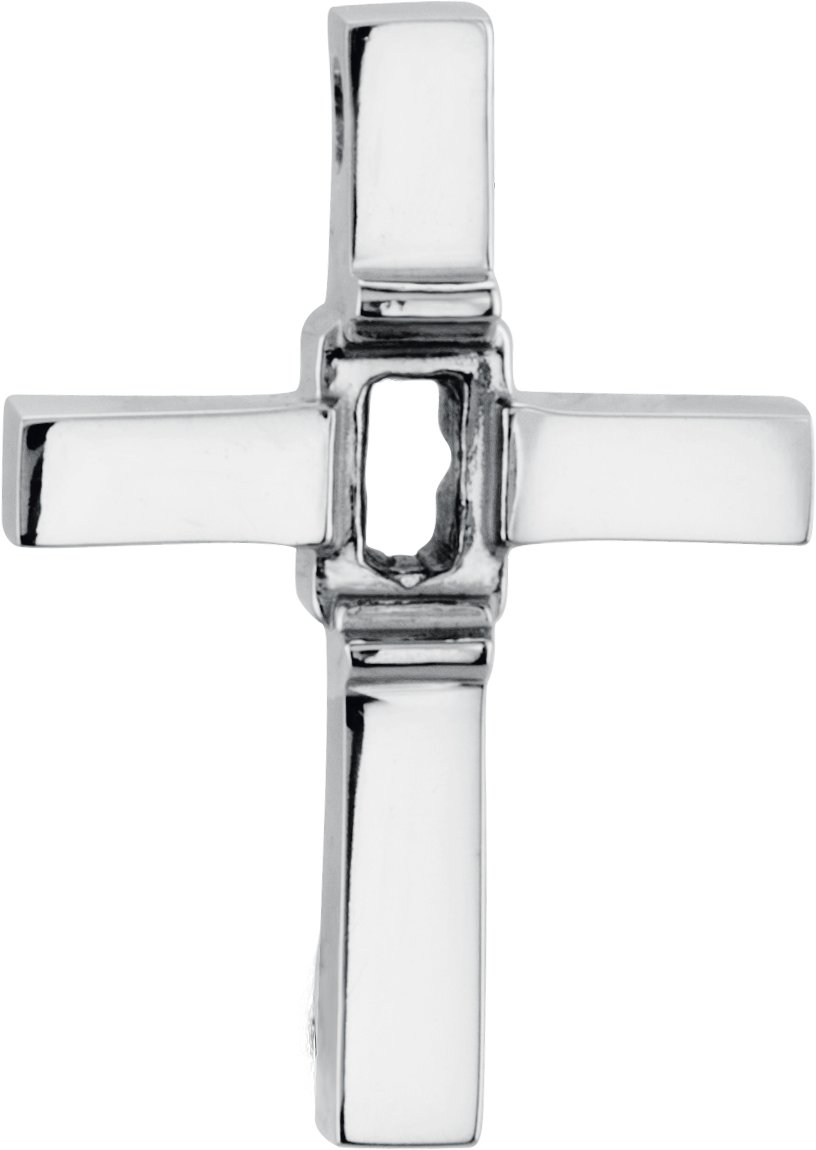 Solitaire Cross Pendant