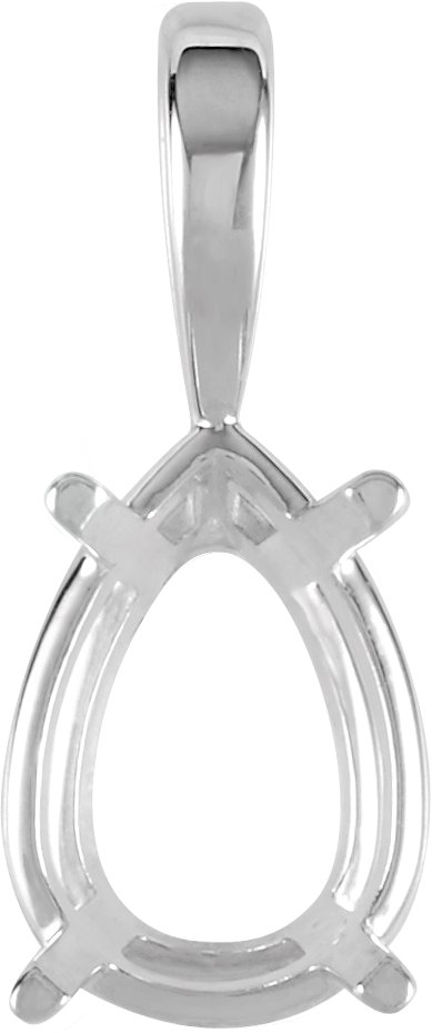 Pear 4-Prong Solitaire Pendant