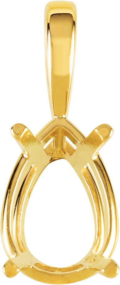Pear 4-Prong Solitaire Pendant