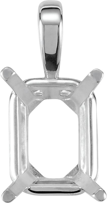 Emerald 4-Prong Solitaire Pendant