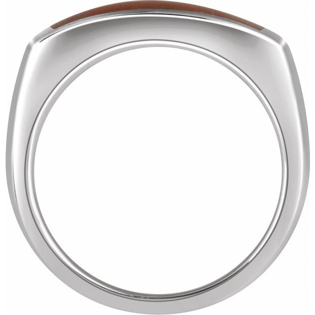 Sterling Silver Men-s Rectangle Ring  