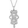 14K White Granulated Design 18 inch Necklace Ref. 3408467