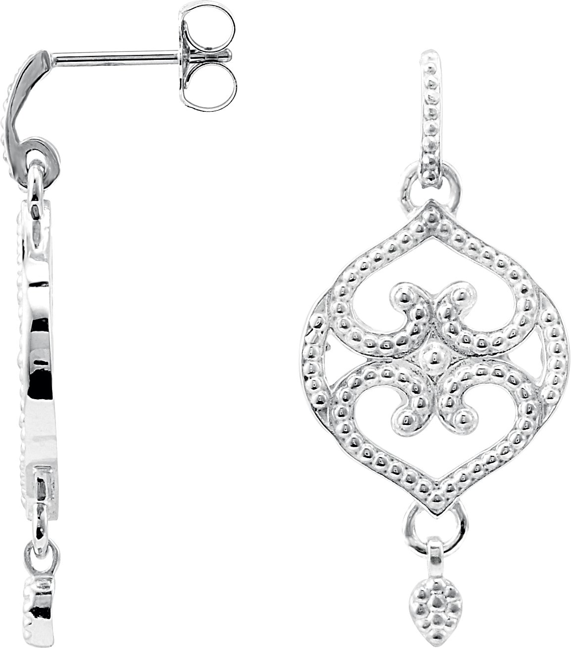 Granulated Scroll Earrings
