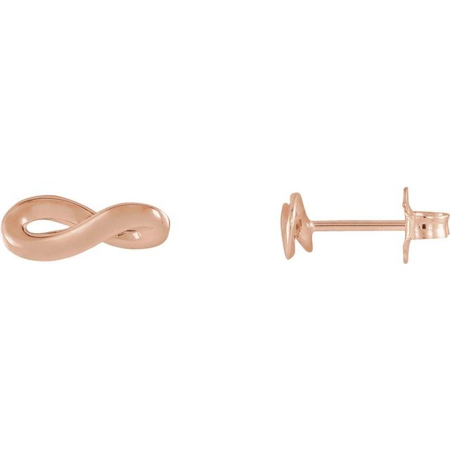 14K Rose Infinity-Inspired Earrings   