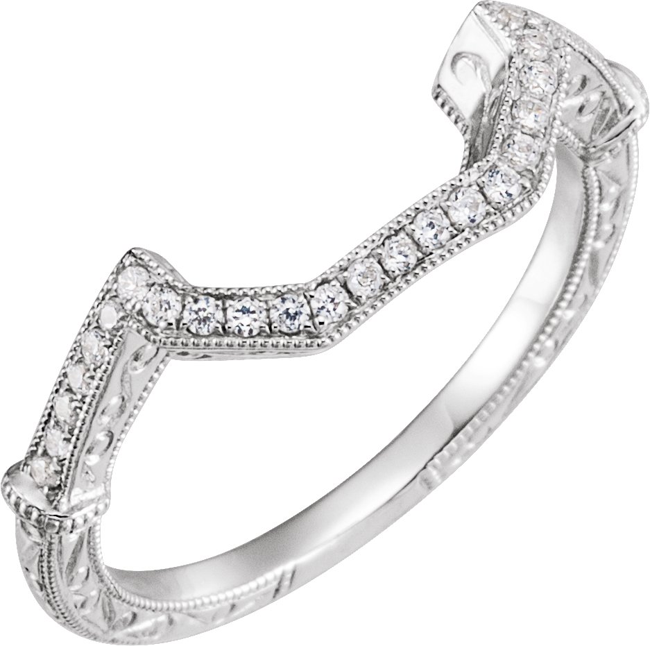 14K White 1/6 CTW Diamond Band 