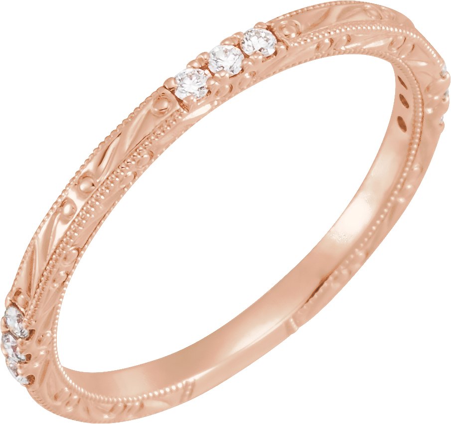 14K Rose 1/10 CTW Diamond Anniversary Band  