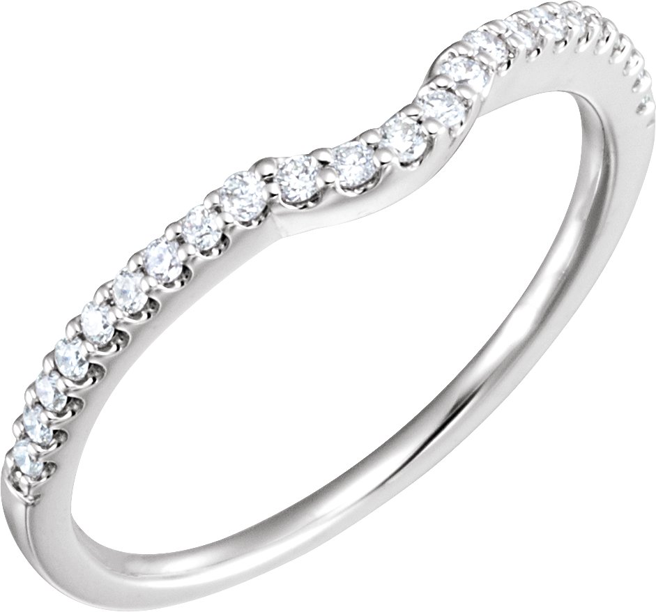 14K White 1/5 CTW Diamond Matching Band